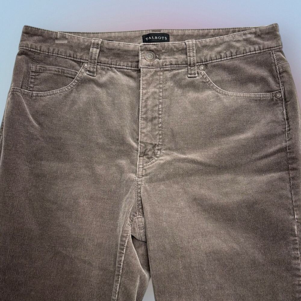 Talbots Women’s 6 Corduroy Straight Leg Pants - Gray Brown